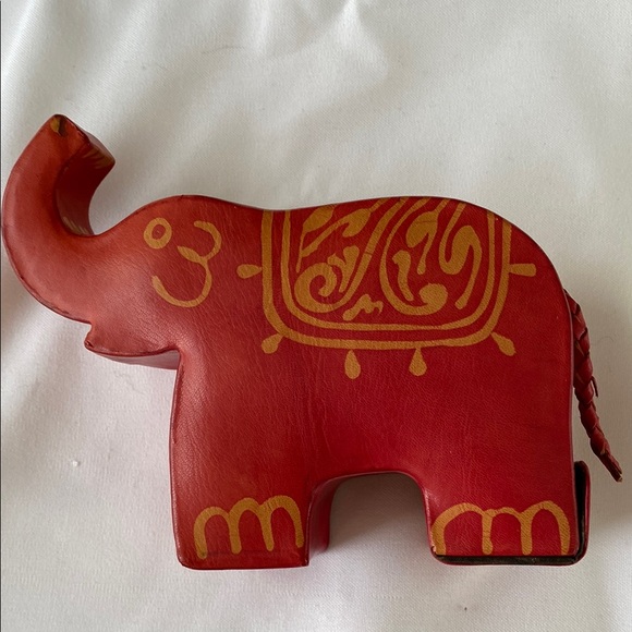 Other - Indian Elephant Leather Coin Bank